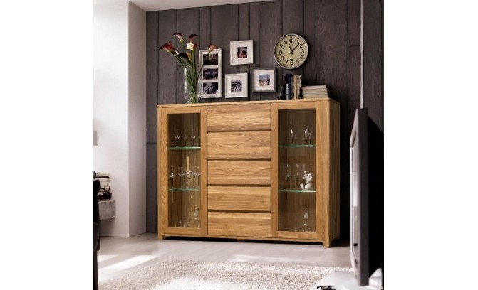 Шкаф комбинированный LAUSANNE 4 из массива дуба